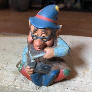 376. Vintage Handmade Santa's Elf Ceramic Figurine Whimsical Fairycore Decor